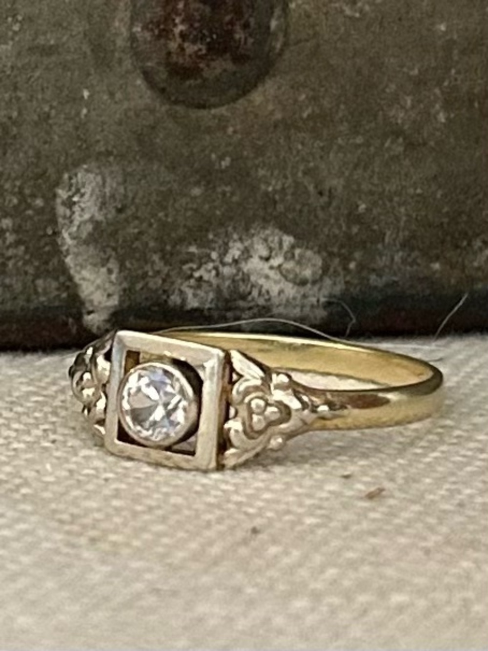 Antique 14k Old Cut Ring - Picture 2 of 12